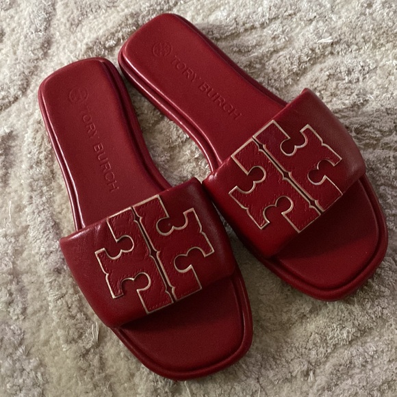 Tory Burch Red Slide Sandals - Picture 3 of 6